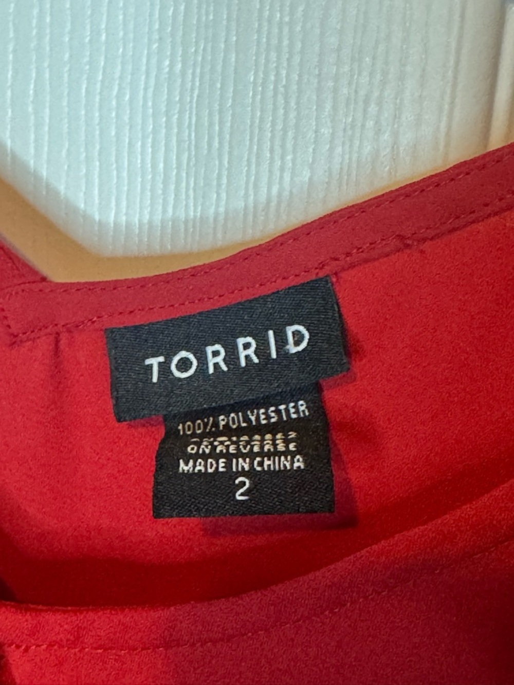 Torrid Red Ruffle Cami Top - Picture 3 of 3